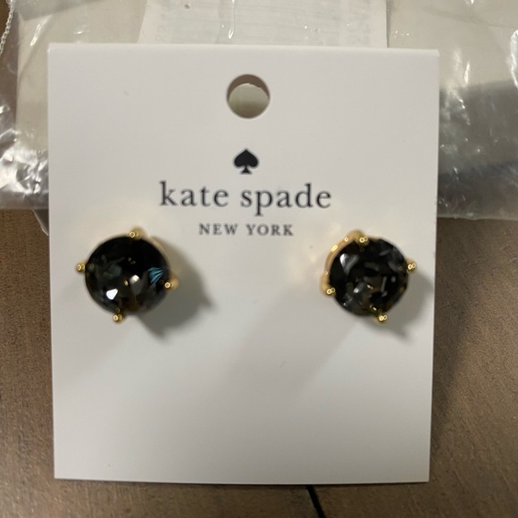 kate spade Jewelry - Kate Spade Black Diamond gumdrop Earrings